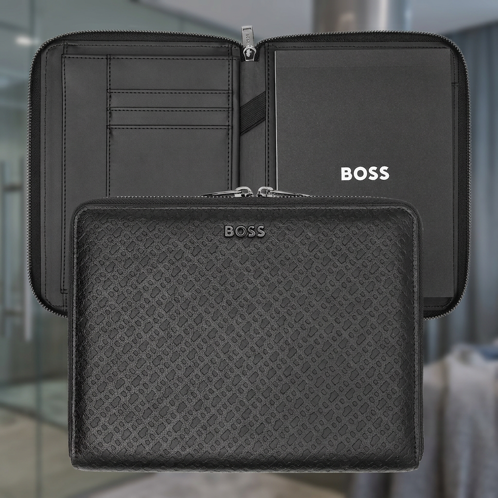 Conference folder A5 Monogram Zipped Black